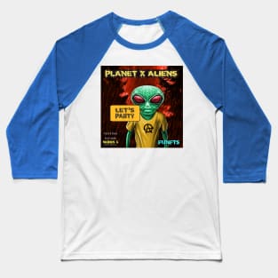 Retro 80's Alien Sci Fi Comic Book Style Baseball T-Shirt